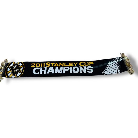Boston Bruins 2011 Stanley Cup NHL Reebok Faceoff Collection Hockey Scarf 56" - Picture 3 of 13